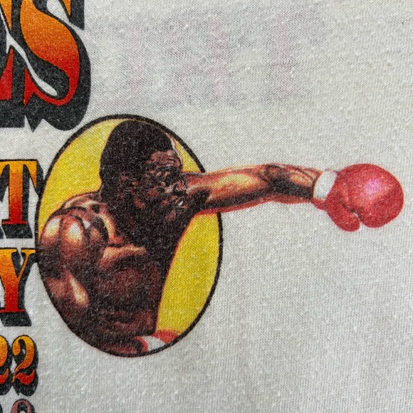 RARE Vintage 80s Mike Tyson Larry Holmes Trump Plaza Single Stitch Graphic Shirt - Picture 4 of 15